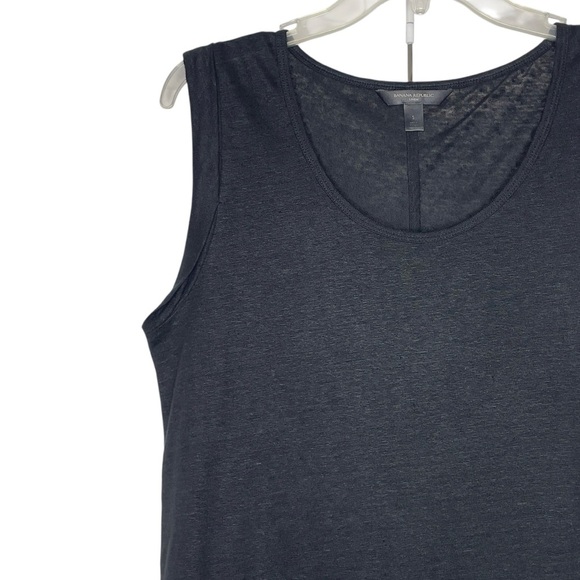 Banana Republic Black Linen Tank Top size S - Picture 3 of 9